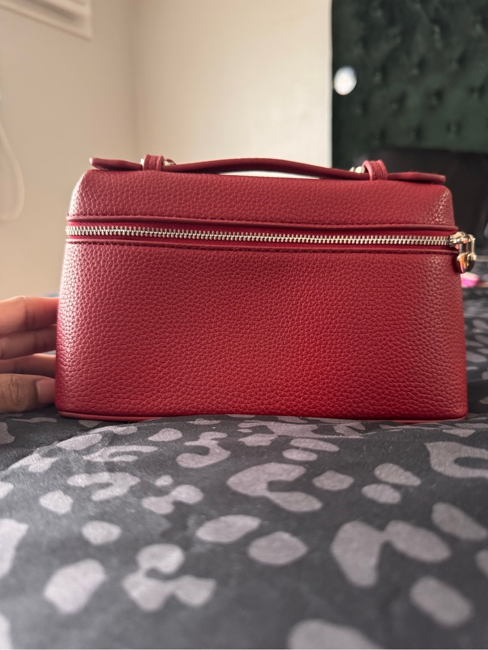 Red Structured Top-Handle Women’s Bag